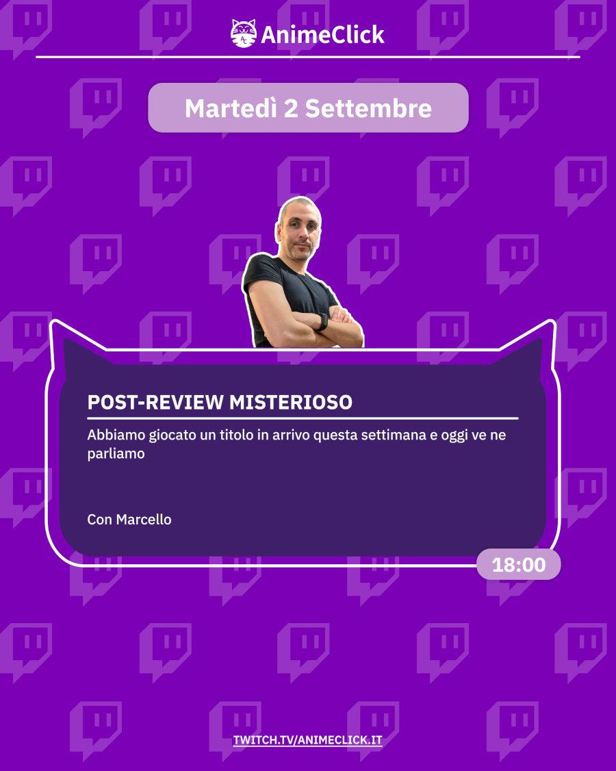 AnimeClick su Twitch: programma dall'1 al 7 settembre AnimeClick su Twitch: programma dall'1 al 7 settembre